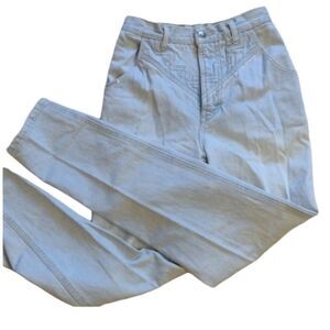 Vintage Manisha Western Bareback Jeans high rise tapered leg light blue sz 3